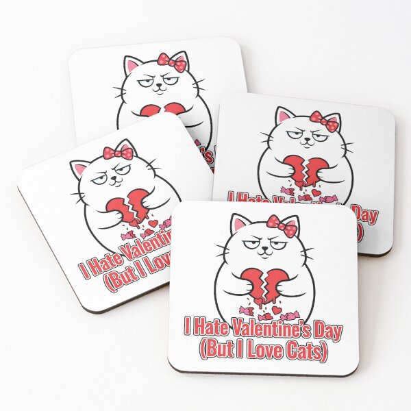 Item preview, Anti Valentine’s Day Cat Shirt – Funny Cat Lover Valentine Design designed and sold by Muzgle.