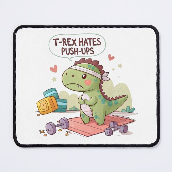 Item preview, t-rex hates push-ups designed and sold by GogoGrove.