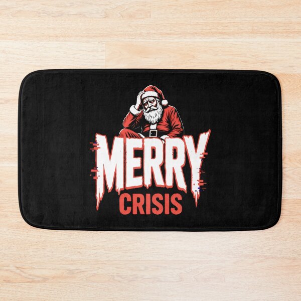 Item preview, Merry Crisis – Glitchy Santa Illustration with Dark Holiday Mood designed and sold by SplashTastic.
