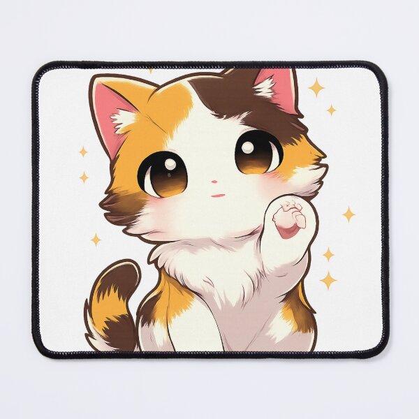 Item preview, Cute Chibi Calico Cat – Kawaii Anime Kitten with Sparkles | Pastel Aesthetic Art Inspired by Ilya Rozanov, Travball & Shane Hollander Trends designed and sold by zevorgue.