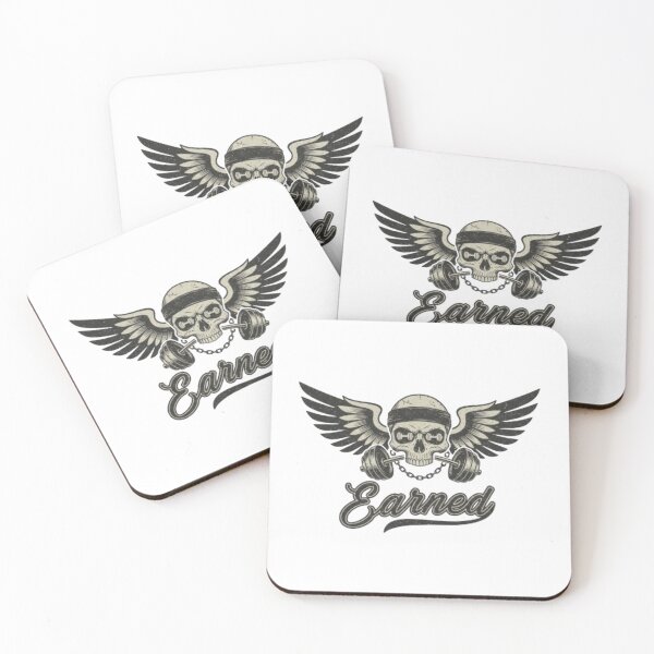 Item preview, Wings of Iron Earned Not Given Skull designed and sold by t-shirt studio.