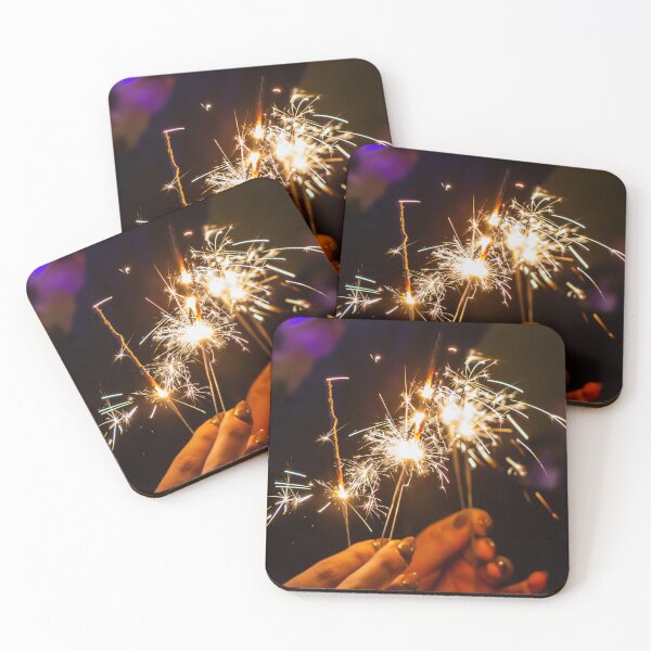 Item preview, Celebration With Sparklers At Night: Hands Holding Sparklers For Party Fun designed and sold by Nmallia.