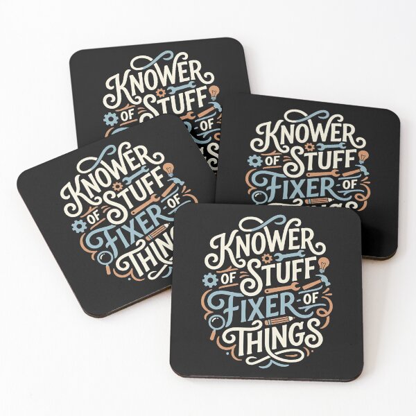 Item preview, Knower of Stuff Fixer of Things Funny DIY Typography Design designed and sold by My Cool Store.