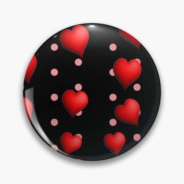 Item preview, Floating 3D Red Hearts on Black Polka Dot Pattern designed and sold by DeeLulu.