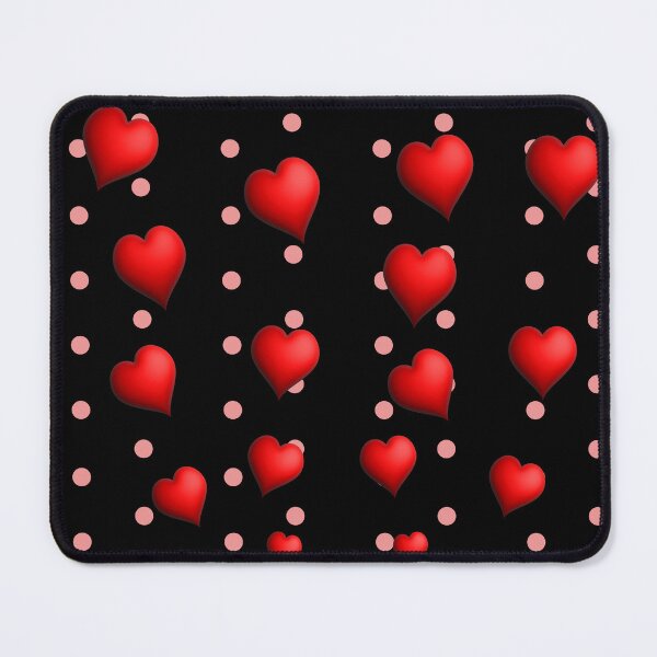 Item preview, Floating 3D Red Hearts on Black Polka Dot Pattern designed and sold by DeeLulu.