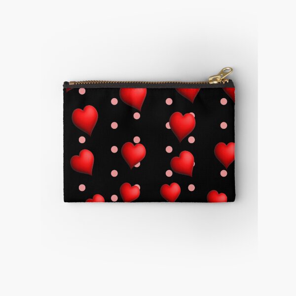 Item preview, Floating 3D Red Hearts on Black Polka Dot Pattern designed and sold by DeeLulu.