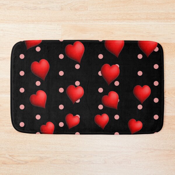 Item preview, Floating 3D Red Hearts on Black Polka Dot Pattern designed and sold by DeeLulu.