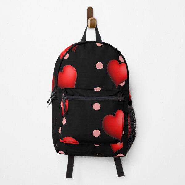 Item preview, Floating 3D Red Hearts on Black Polka Dot Pattern designed and sold by DeeLulu.
