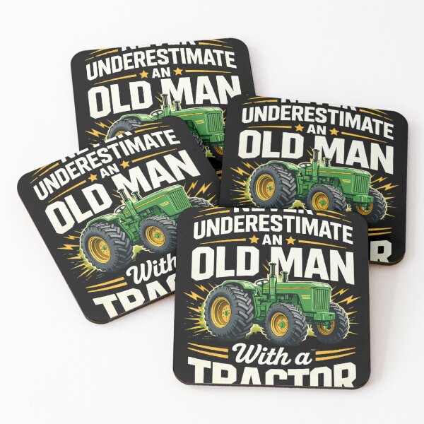 Item preview, Never Underestimate an Old Man With a Tractor T-Shirt, Funny Farmer Gift, Vintage Farming Humor Graphic Tee for Men designed and sold by JoyBoyStudio1.
