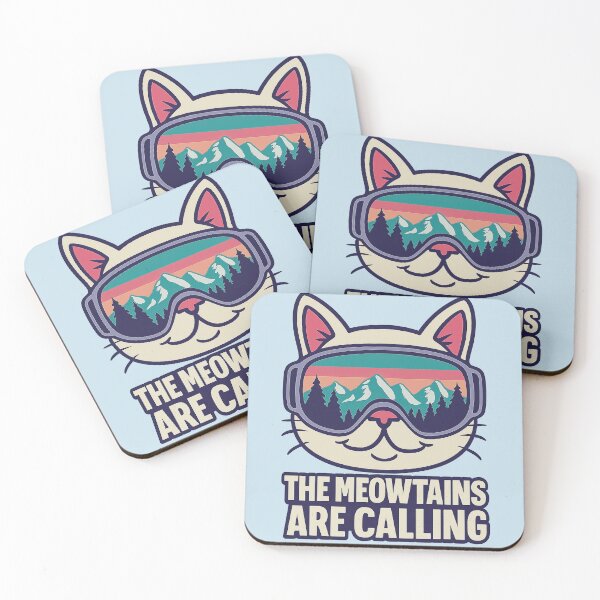 Item preview, Funny Snowboarding Cat The Meowtains Are Calling designed and sold by legendaryskins.