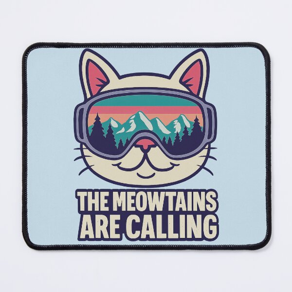 Item preview, Funny Snowboarding Cat The Meowtains Are Calling designed and sold by legendaryskins.