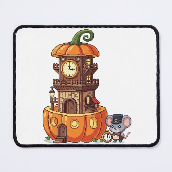 Item preview, Enchanted Pumpkin Mouse Pixel Art - Kawaii Cottagecore Mouse with Glowing Pumpkin - Whimsical Magical Fall Sticker designed and sold by Pixel Girl Aesthetic Studio.