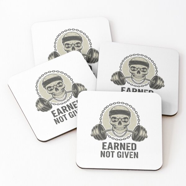 Item preview, Vintage Earned Not Given Skull Gym Art designed and sold by t-shirt studio.