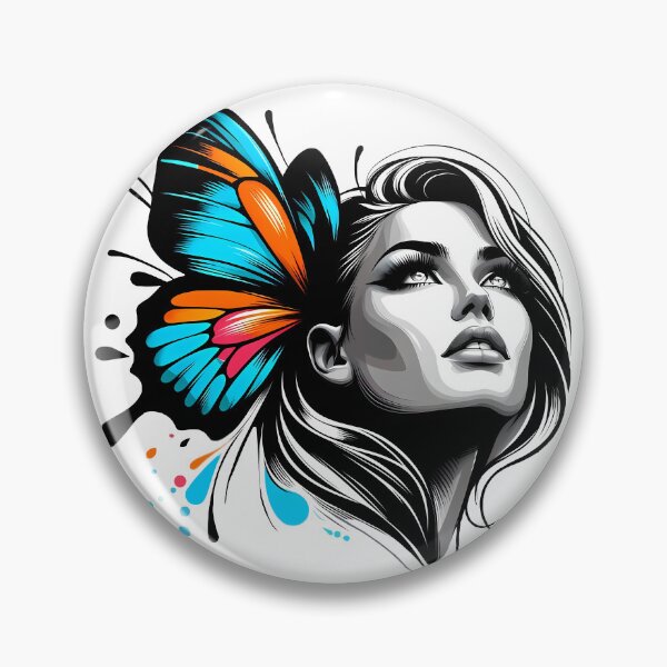 Item preview, Butterfly Woman Transformation Freedom Art Design designed and sold by DrawDrip.