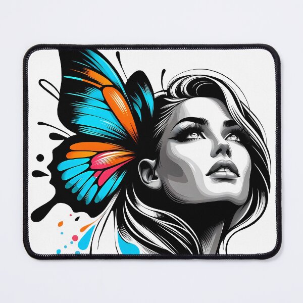 Item preview, Butterfly Woman Transformation Freedom Art Design designed and sold by DrawDrip.