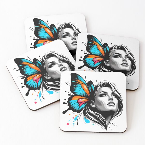Item preview, Butterfly Woman Transformation Freedom Art Design designed and sold by DrawDrip.