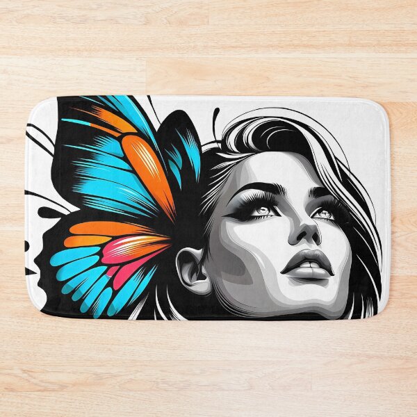Item preview, Butterfly Woman Transformation Freedom Art Design designed and sold by DrawDrip.
