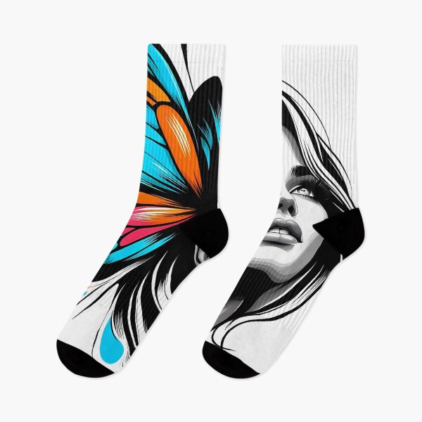 Item preview, Butterfly Woman Transformation Freedom Art Design designed and sold by DrawDrip.