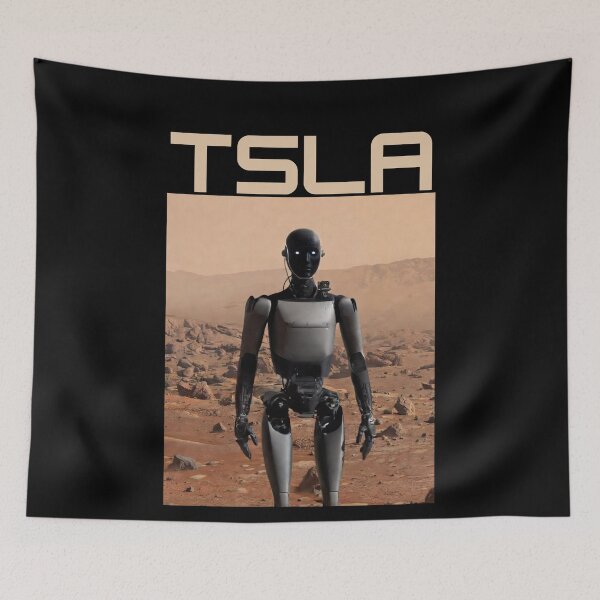 Item preview, tesla humanoid robot art designed and sold by TEEJAMBOREE.
