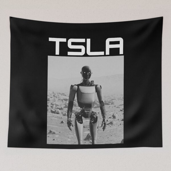 Item preview, tesla humanoid robot art designed and sold by TEEJAMBOREE.