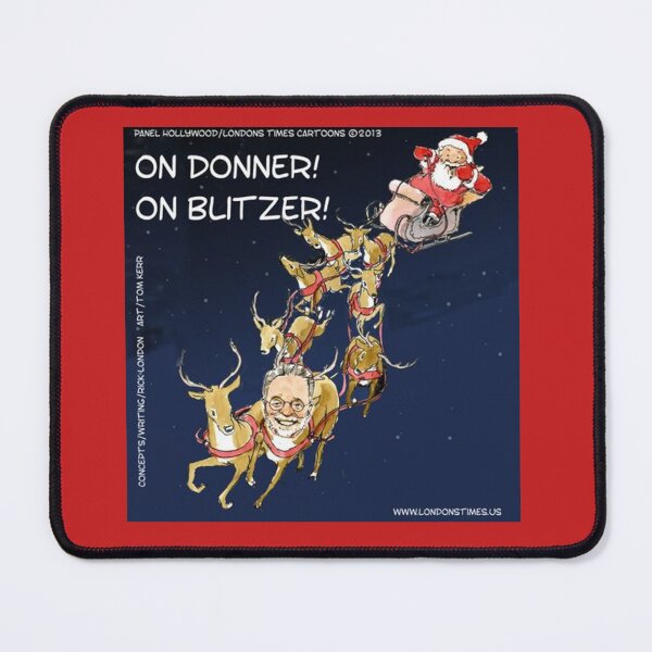 Item preview, On Donner! On Blitzer! – Funny Santa & Reindeer Christmas Cartoon designed and sold by Rick London Gifts.