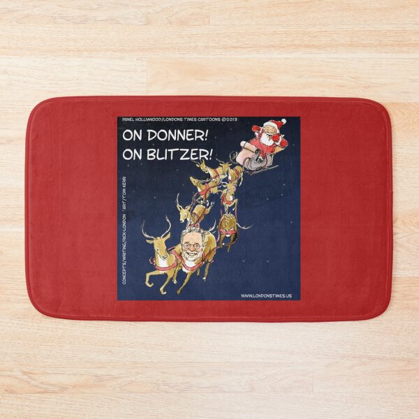 Item preview, On Donner! On Blitzer! – Funny Santa & Reindeer Christmas Cartoon designed and sold by Rick London Gifts.