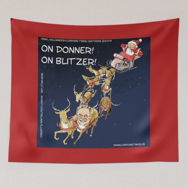 Item preview, On Donner! On Blitzer! – Funny Santa & Reindeer Christmas Cartoon designed and sold by Rick London Gifts.