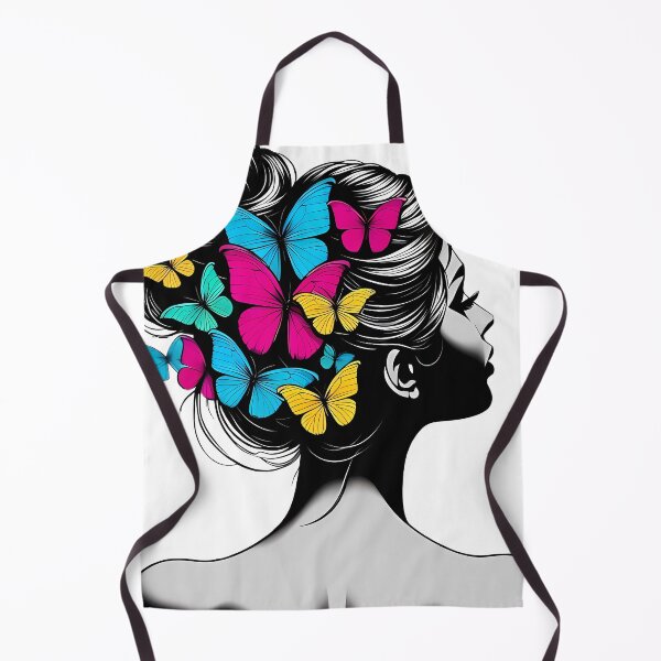 Item preview, Butterfly Hair Woman Mind Freedom Transformation Art designed and sold by DrawDrip.
