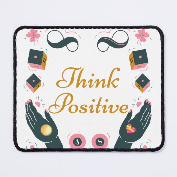 Item preview, Think Positive - Cute Inspirational Quote Illustration designed and sold by chunzartshop.