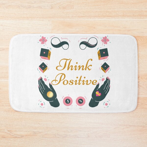 Item preview, Think Positive -  Cute Inspirational Quote Illustration  designed and sold by chunzartshop.