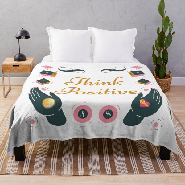 Item preview, Think Positive - Cute Inspirational Quote Illustration designed and sold by chunzartshop.