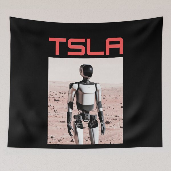 Item preview, tesla humanoid robot art designed and sold by TEEJAMBOREE.