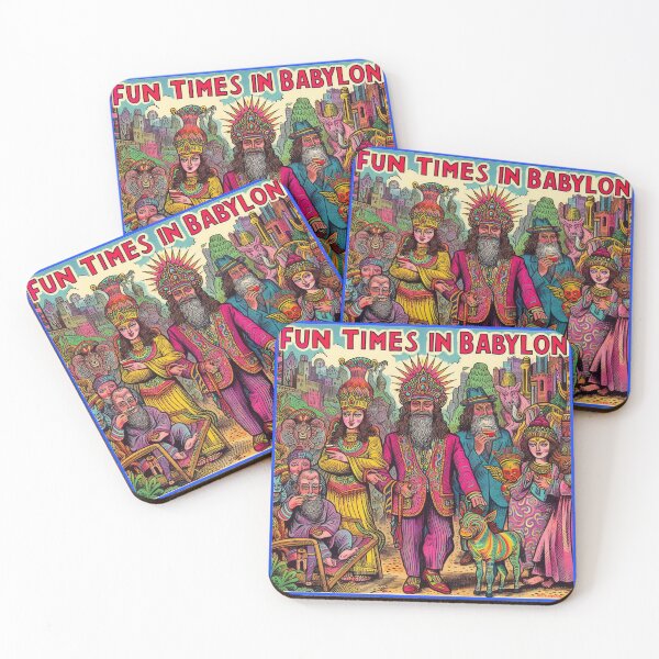 Item preview, Fun Times in Babylon | Psychedelic Mythic City Parade Illustration designed and sold by DiamondSkyShirt.