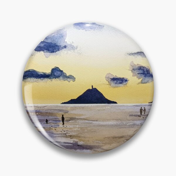 Item preview, Beach mudflats at sunset painting designed and sold by Art-By-Rosalind.