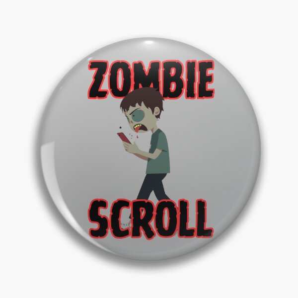 Item preview, Zombie Scroll | Funny Phone Addiction Zombie Cartoon designed and sold by Lunaria Arts.