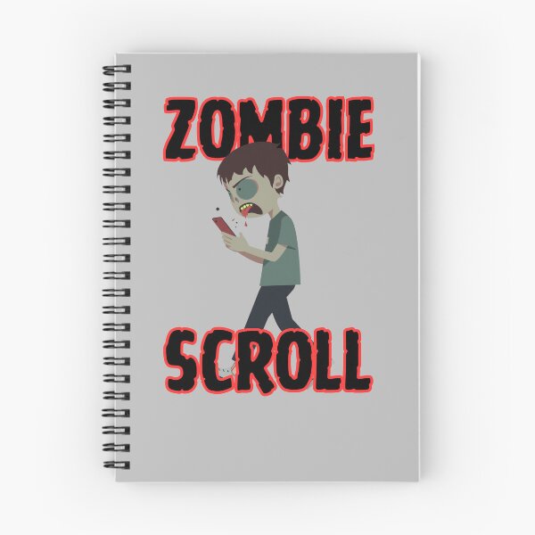 Item preview, Zombie Scroll | Funny Phone Addiction Zombie Cartoon designed and sold by Lunaria Arts.