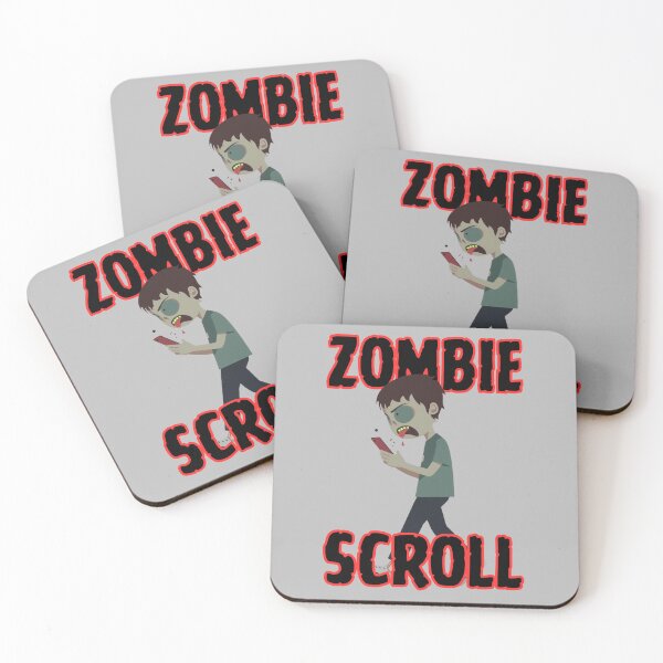 Item preview, Zombie Scroll | Funny Phone Addiction Zombie Cartoon designed and sold by Lunaria Arts.