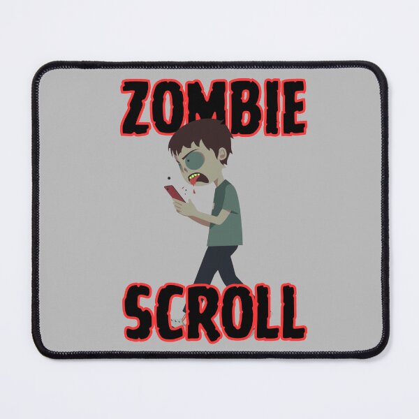 Item preview, Zombie Scroll | Funny Phone Addiction Zombie Cartoon designed and sold by Lunaria Arts.