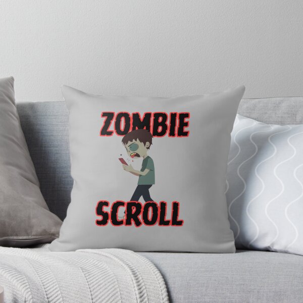 Item preview, Zombie Scroll | Funny Phone Addiction Zombie Cartoon designed and sold by Lunaria Arts.