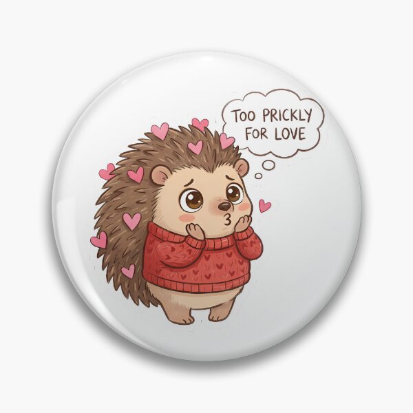 Item preview, Cute Hedgehog Sticker: Too Prickly for Love designed and sold by Stickers à gogo.
