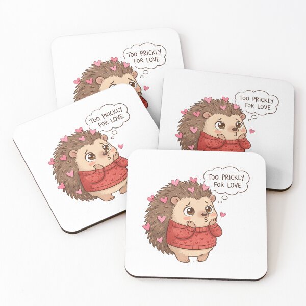 Item preview, Cute Hedgehog Sticker: Too Prickly for Love designed and sold by Stickers à gogo.