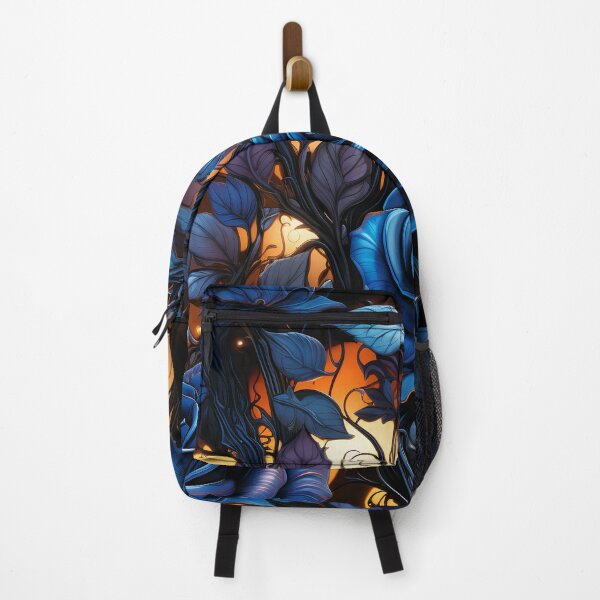 Item preview, Midnight Enchantment: Luminous Blue Roses in a Golden Twilight Garden designed and sold by CharlieDesings.