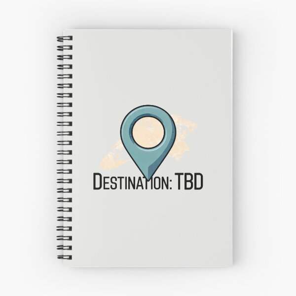 Item preview, Destination: TBD – Teal Location Pin with World Map Background designed and sold by SplashTastic.