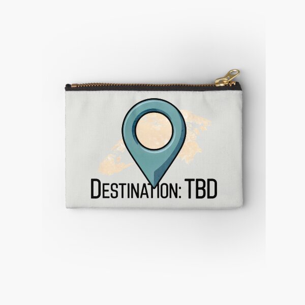 Item preview, Destination: TBD – Teal Location Pin with World Map Background designed and sold by SplashTastic.
