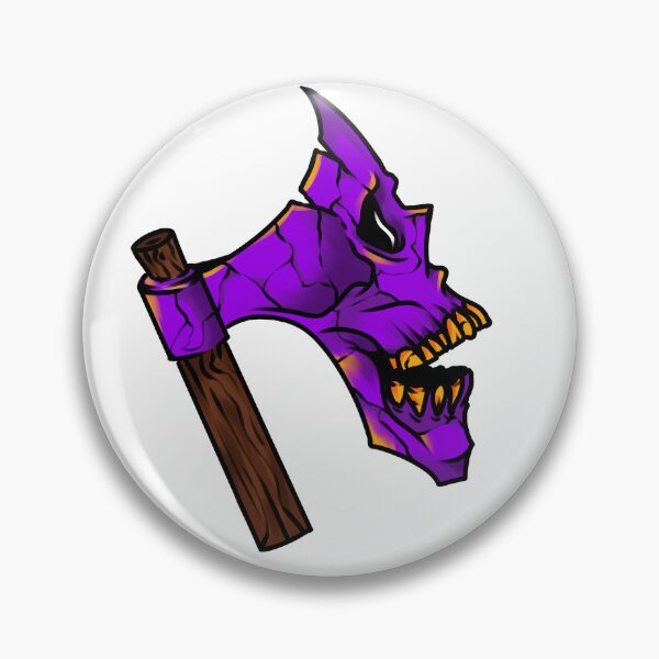 Item preview, Golden-Purple Skull Axe designed and sold by shockart-pl.