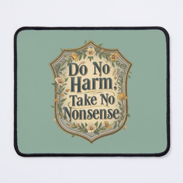 Item preview, Do No Harm Take No Nonsense – Vintage Medical Quote Art designed and sold by mikasa.art.