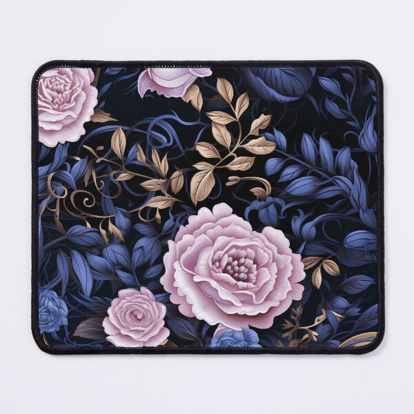 Item preview, Golden Twilight Garden: Luminous Blue Roses and Enchanted Vines designed and sold by CharlieDesings.