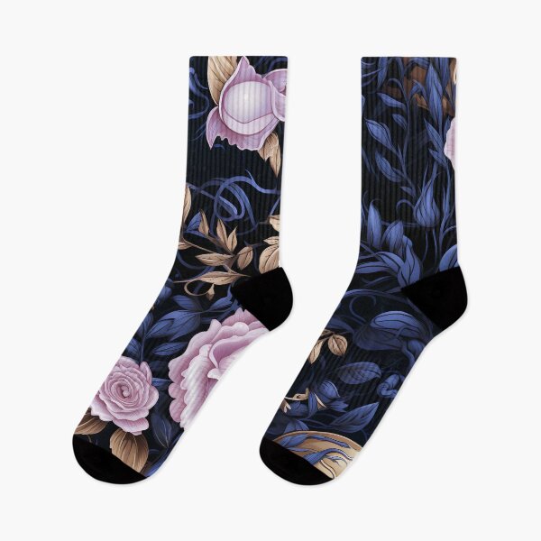 Item preview, Golden Twilight Garden: Luminous Blue Roses and Enchanted Vines designed and sold by CharlieDesings.