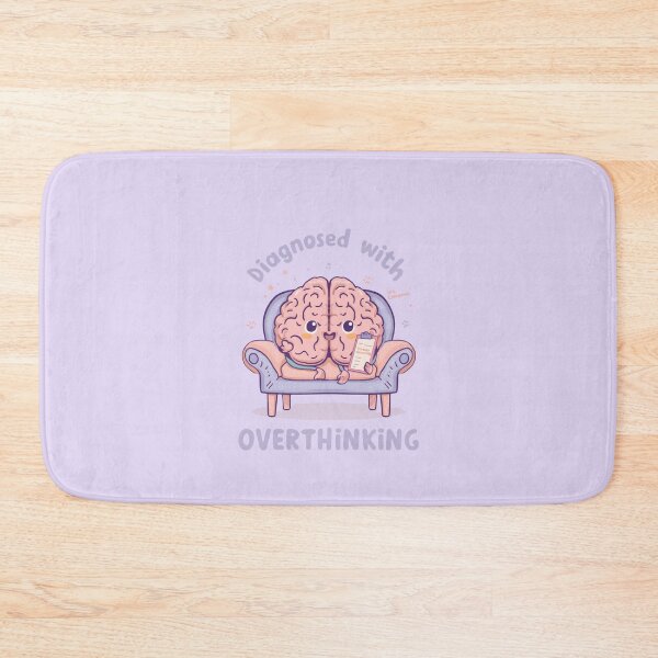 Item preview, Diagnosed With Overthinking – Cute Anxiety Brain designed and sold by mikasa.art.