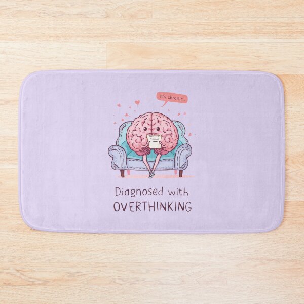 Item preview, Diagnosed With Overthinking – Cute Anxiety Brain designed and sold by mikasa.art.